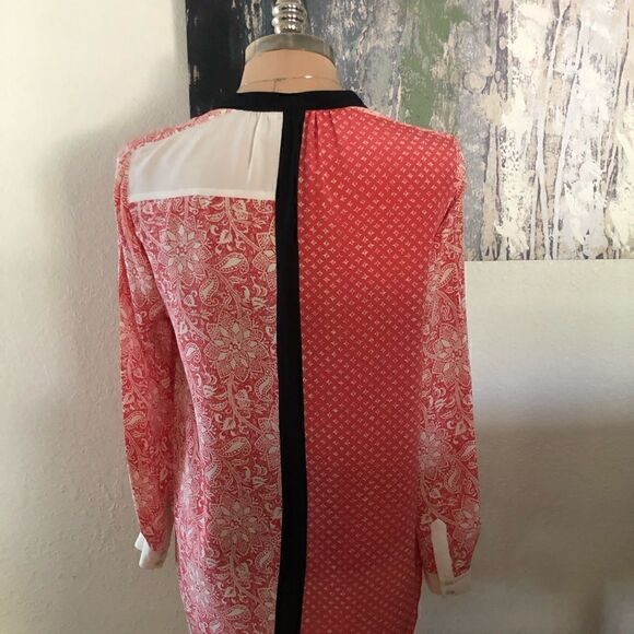 Rebecca Taylor Women Top SIZE 6 100% Silk Long Sleeve Button Career Shirt - Picture 2 of 8